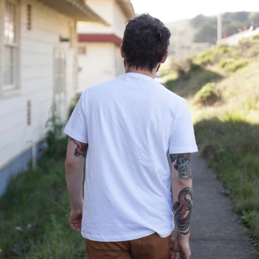 The V-Neck Tee in White
