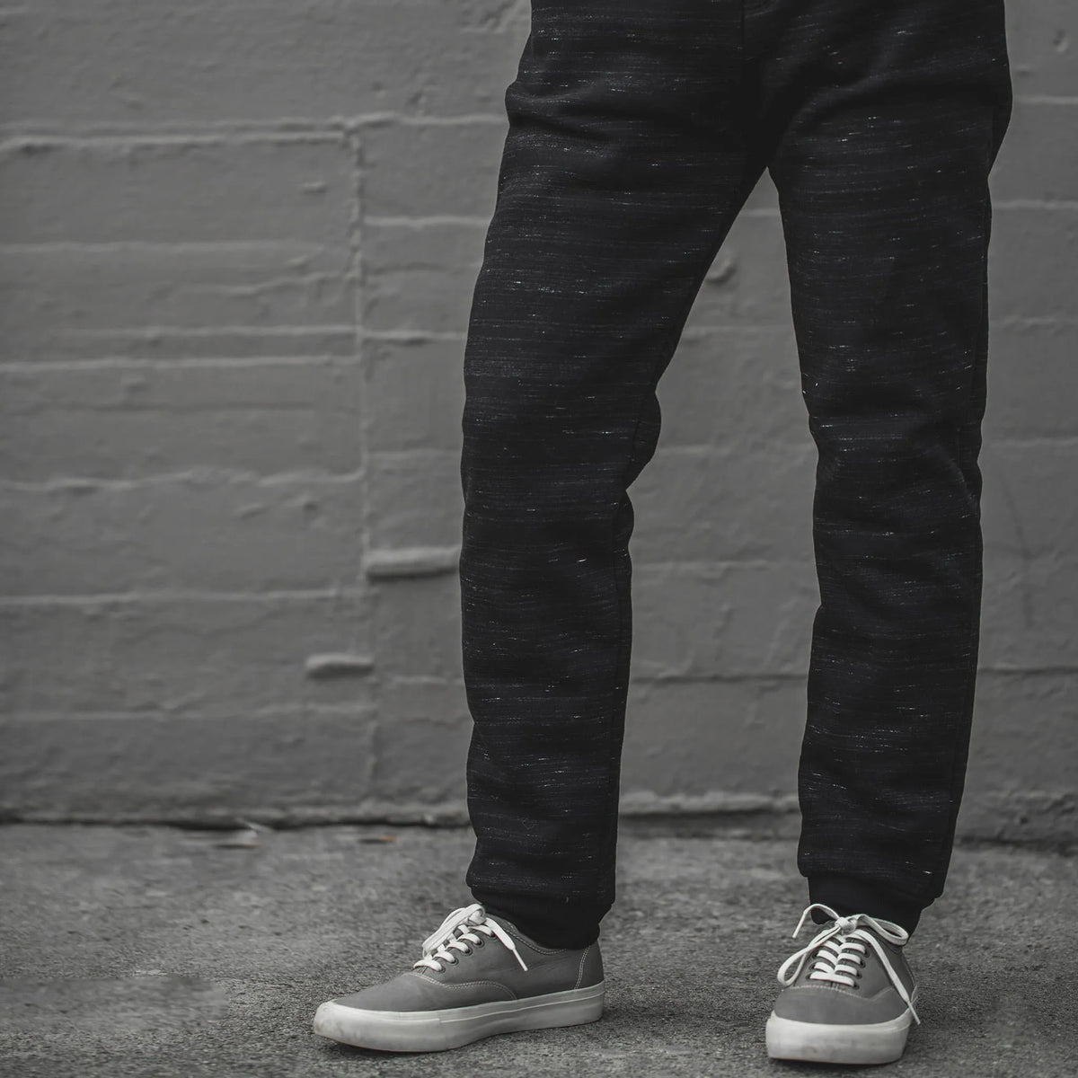 The Travel Pant in Black Fleece