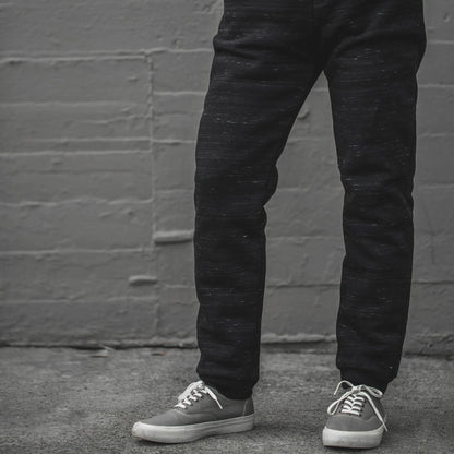 The Travel Pant in Black Fleece