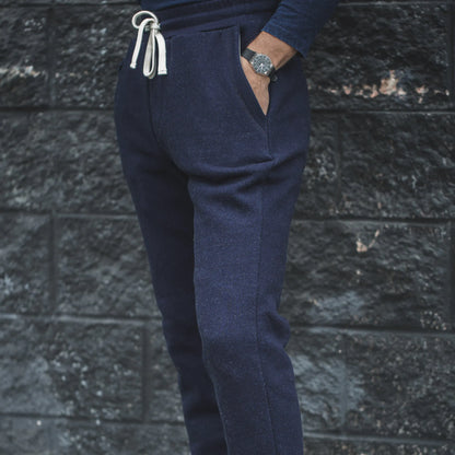 The Travel Pant in Indigo Fleece