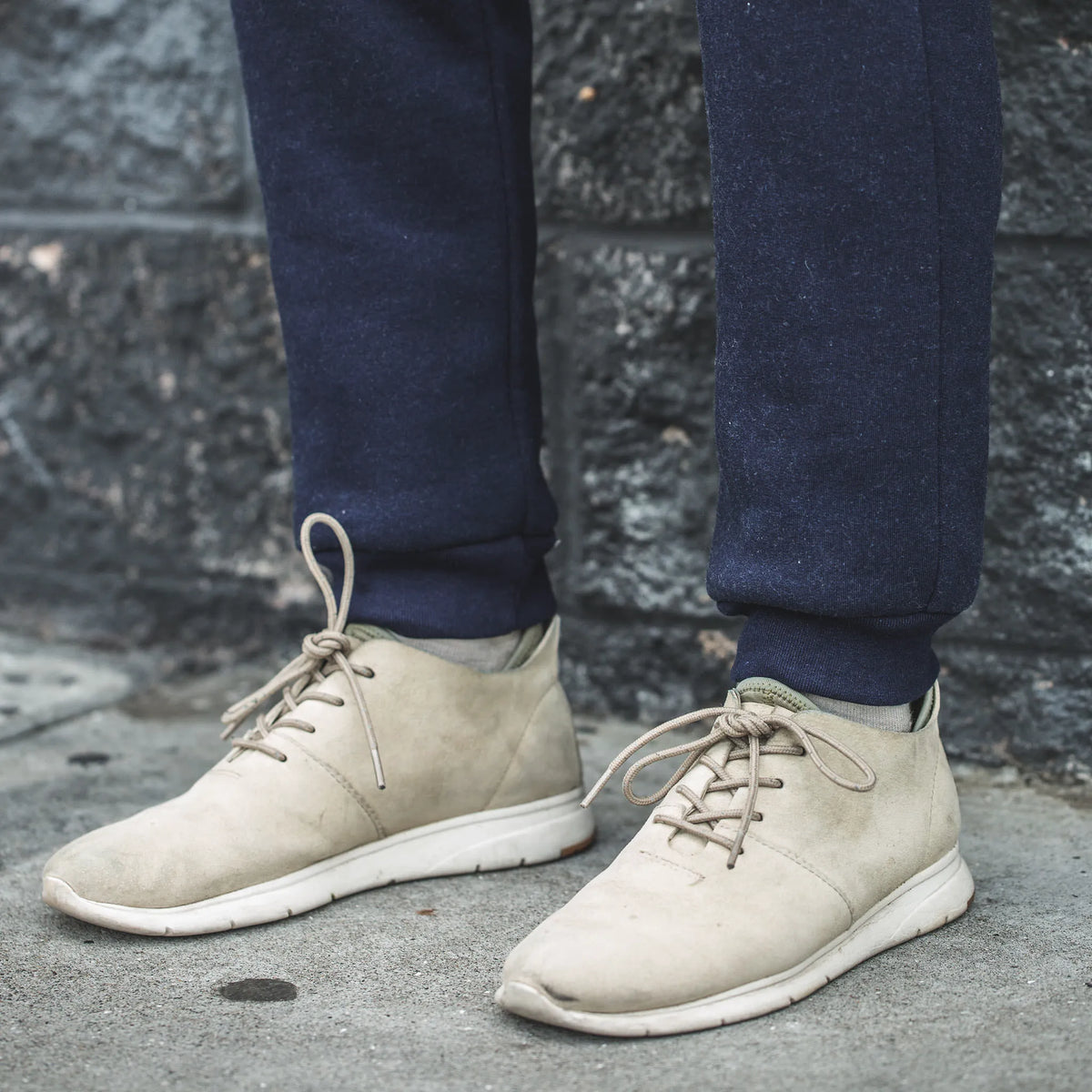 The Travel Pant in Indigo Fleece