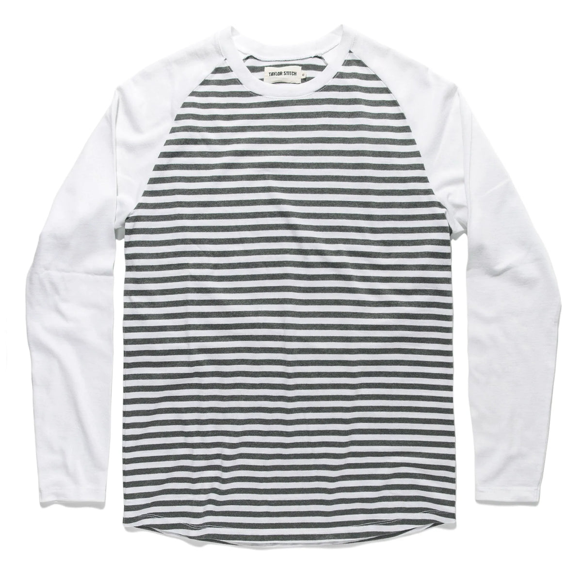 The Triblend Long Sleeve in Charcoal Stripe