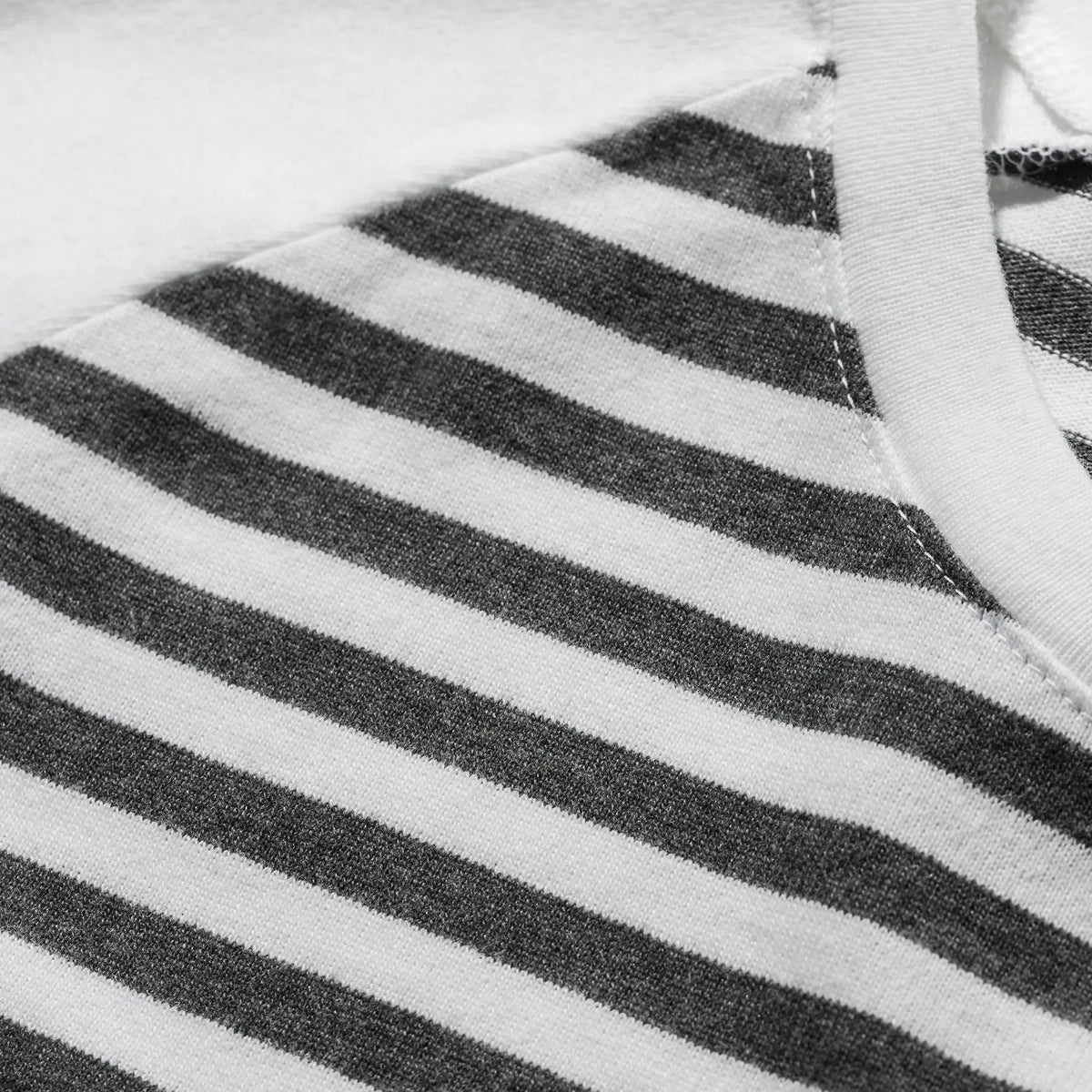 The Triblend Long Sleeve in Charcoal Stripe
