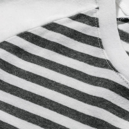 The Triblend Long Sleeve in Charcoal Stripe