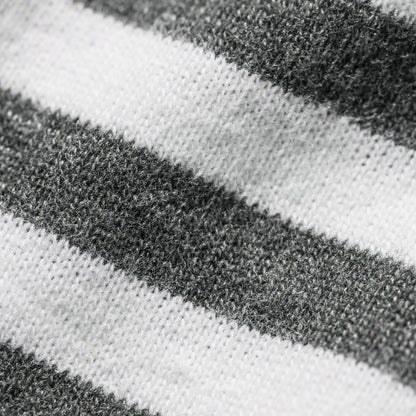 The Triblend Long Sleeve in Charcoal Stripe