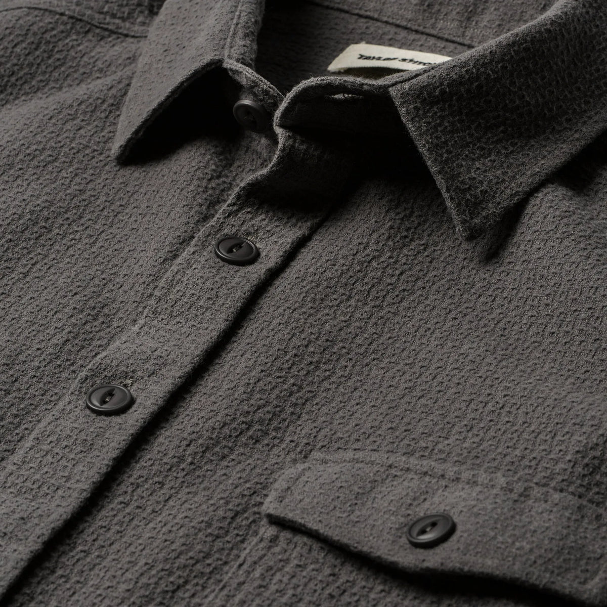 The Utility Shirt in Charcoal Jacquard