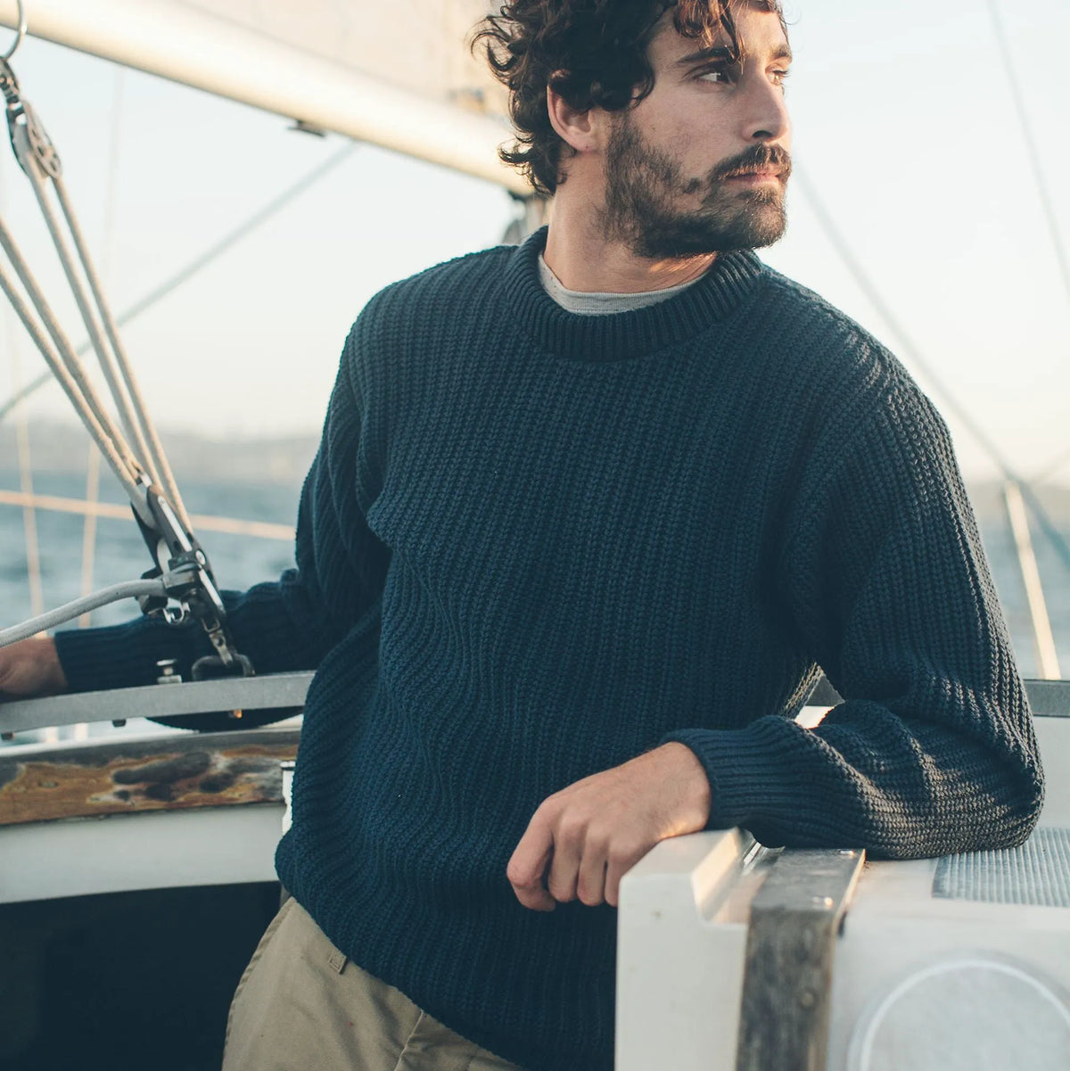 The Whaler Sweater in Navy