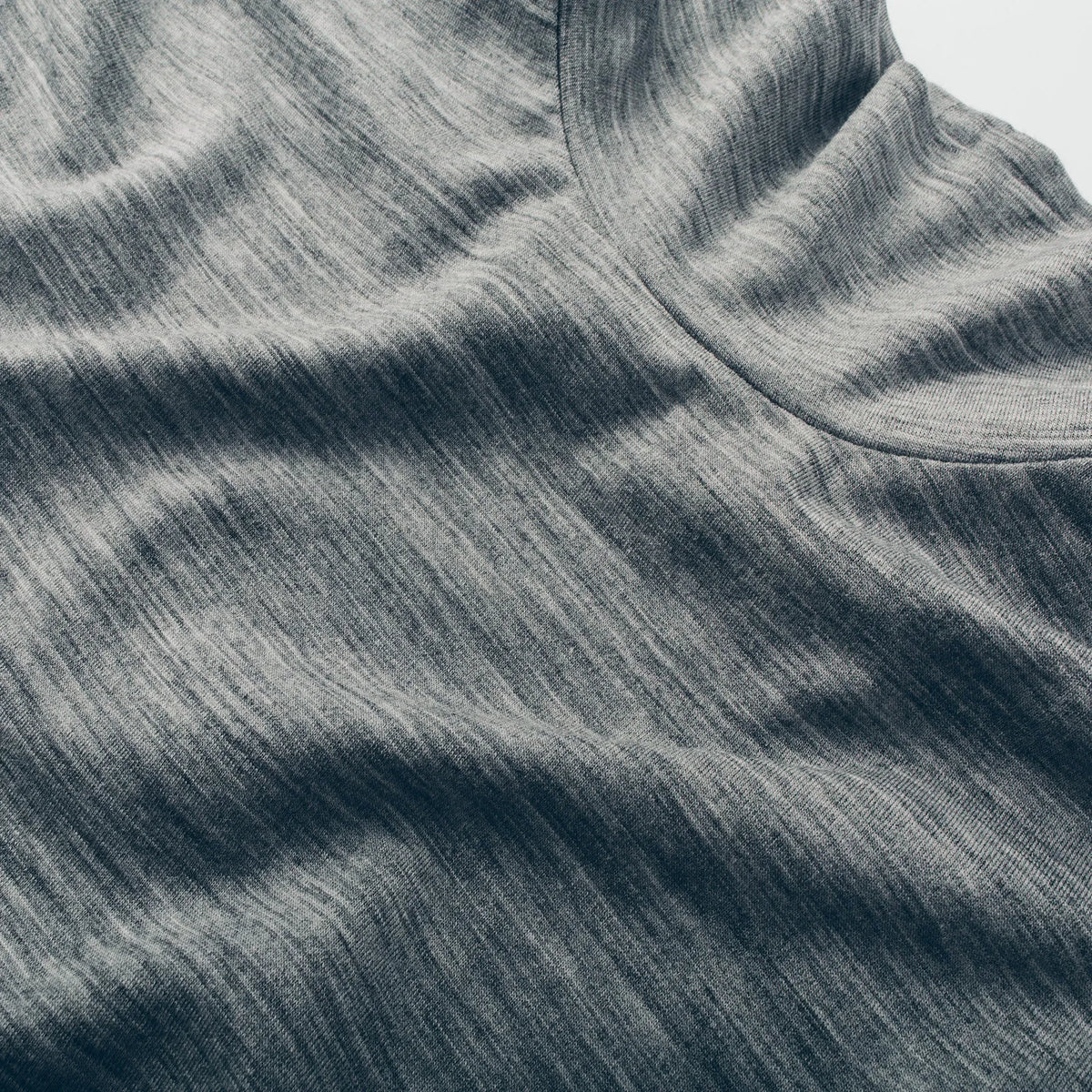 The Mercerized Merino Turtle Neck in Heather Grey