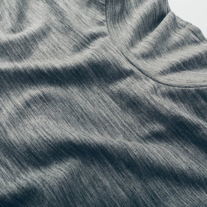 The Mercerized Merino Turtle Neck in Heather Grey