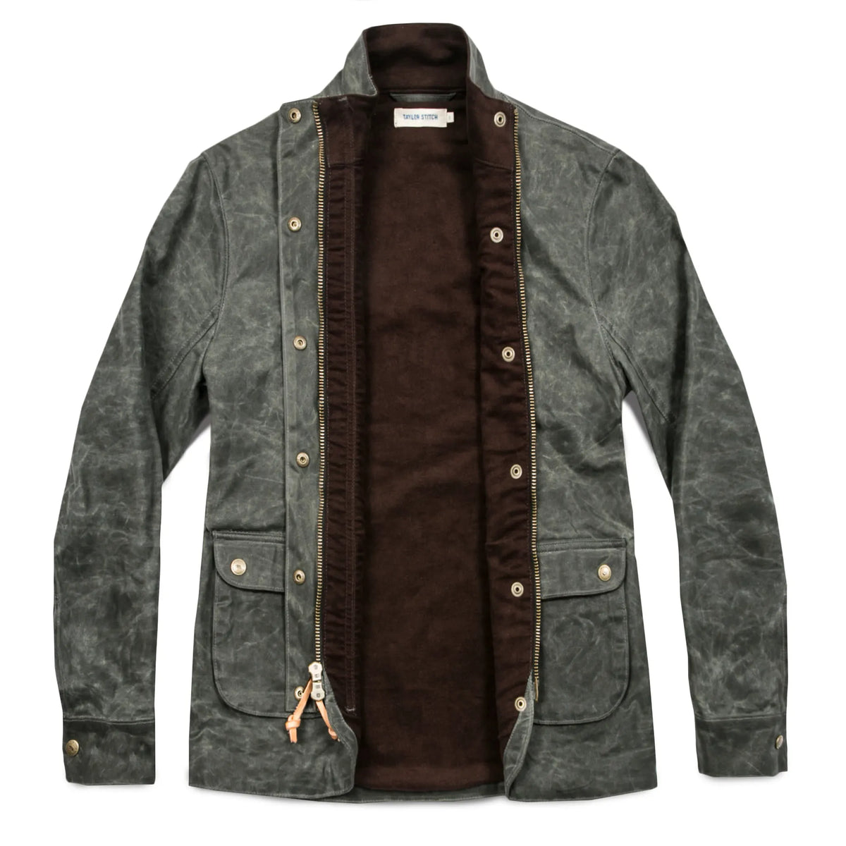 The Field Jacket in Dark Olive Beeswaxed Canvas