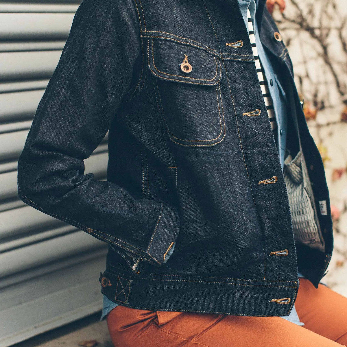 The Pacific Jacket in Cone Mills Stretch Selvage