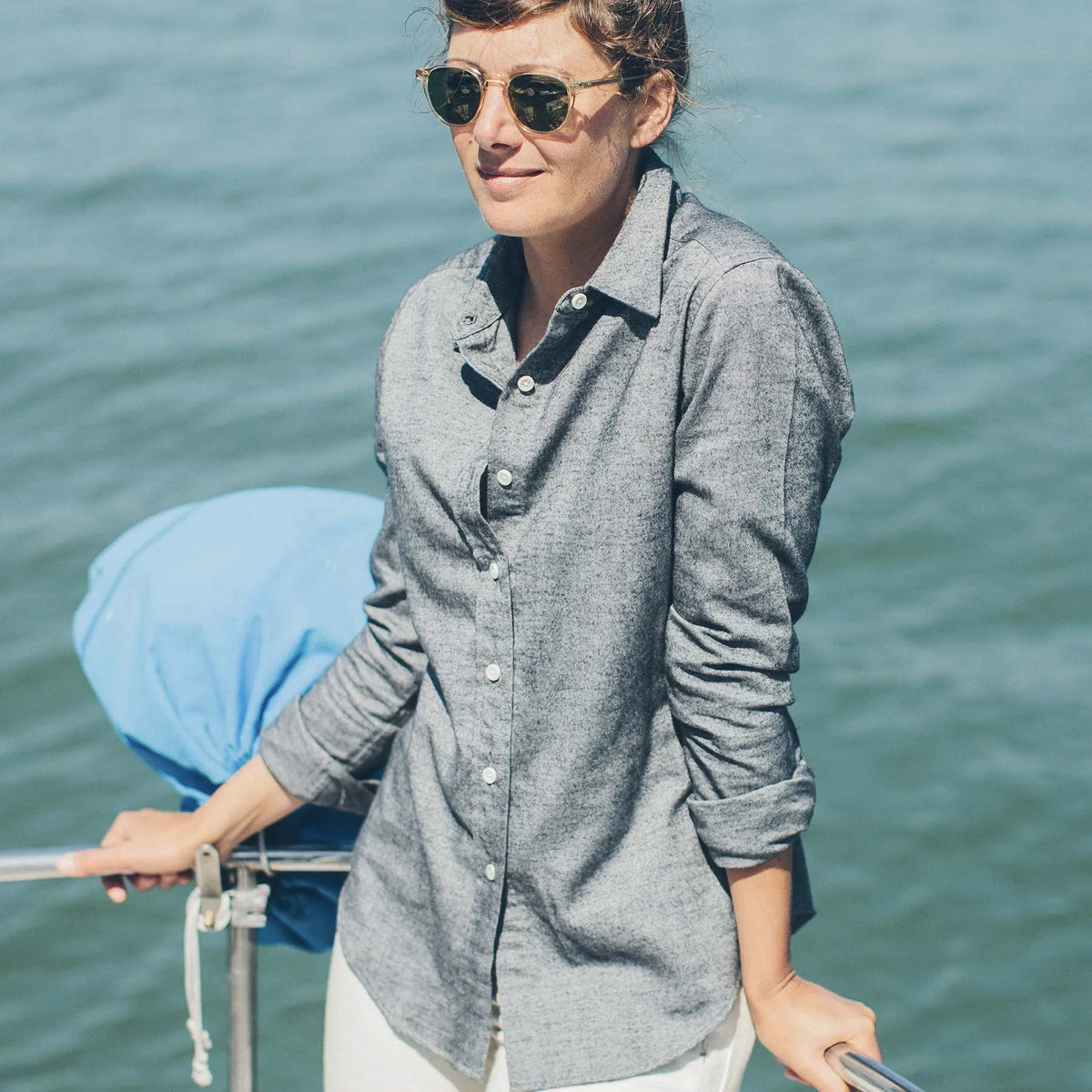 The Katherine in Charcoal Brushed Cotton