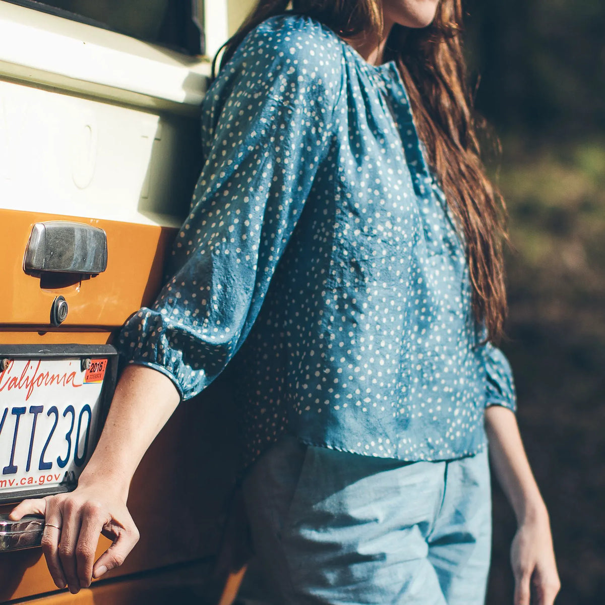 The Orinda Blouse in Dotted Silk Batik