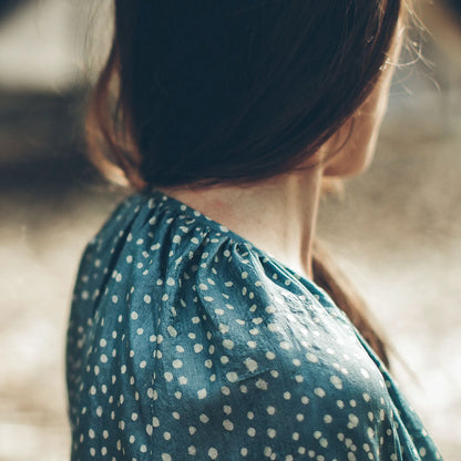 The Orinda Blouse in Dotted Silk Batik