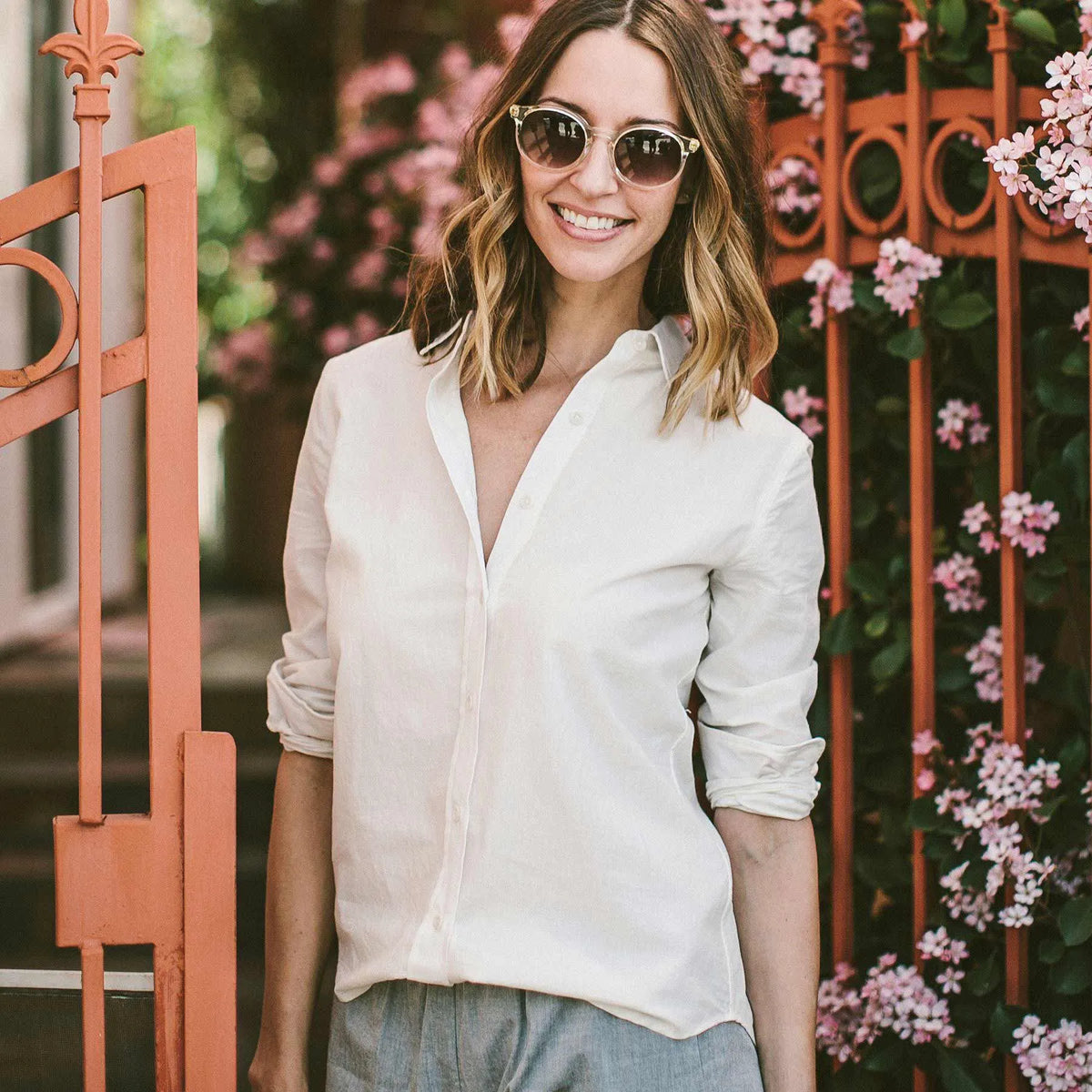 The Katherine in Ivory Silk Cotton