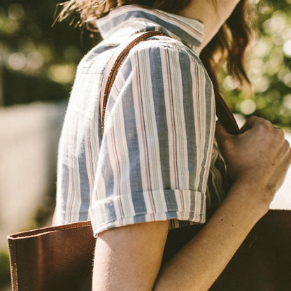 The Abbot Popover in Surf Stripe
