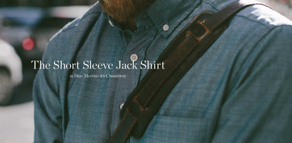 The Short Sleeve Jack in Sky Blue Chambray
