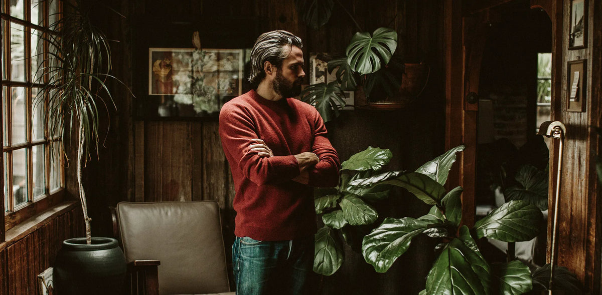 The Lodge Sweater in Cardinal