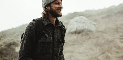 The Summit Shirt in Heather Charcoal Waffle