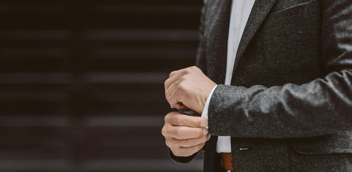 The Telegraph Jacket in Charcoal Herringbone