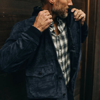 The Aviator Jacket in Midnight Suede