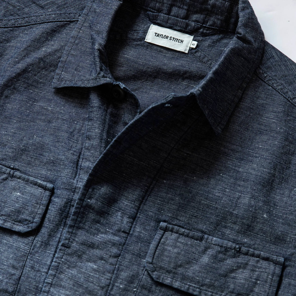 The BDU Shirt Jacket in Indigo Slub