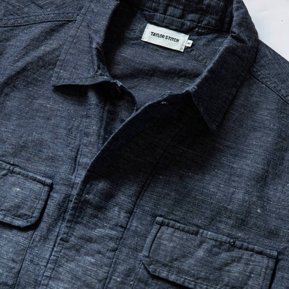 The BDU Shirt Jacket in Indigo Slub