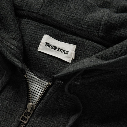 The Weekend Hoodie in Coal Double Knit