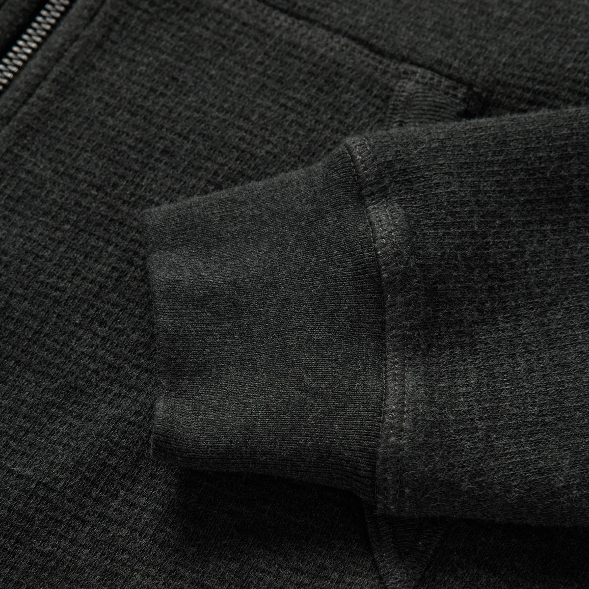 The Weekend Hoodie in Coal Double Knit