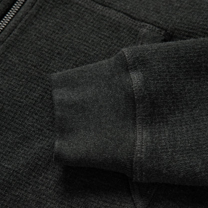 The Weekend Hoodie in Coal Double Knit