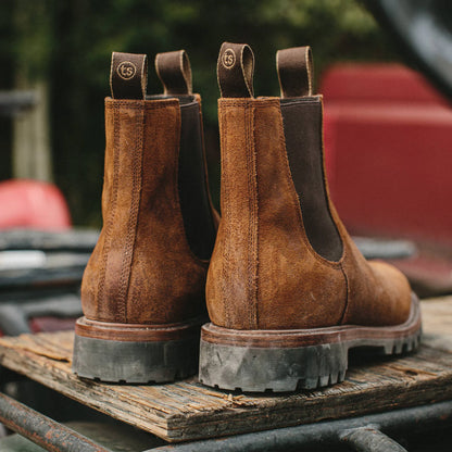 The Ranch Boot in Redwood Waxed Suede