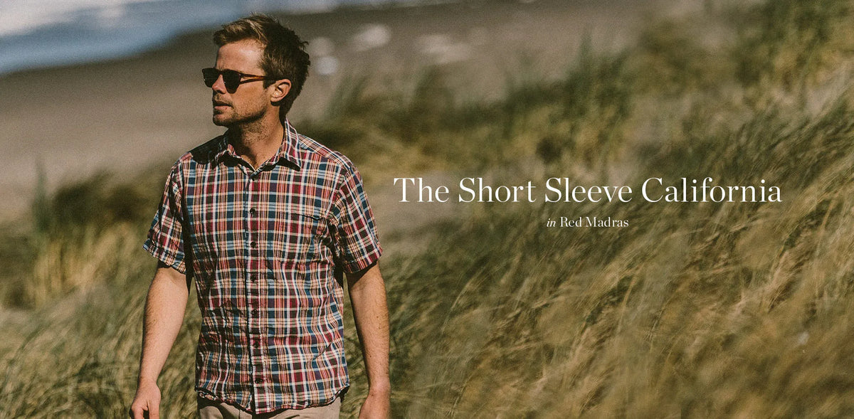 The Short Sleeve California in Red Madras