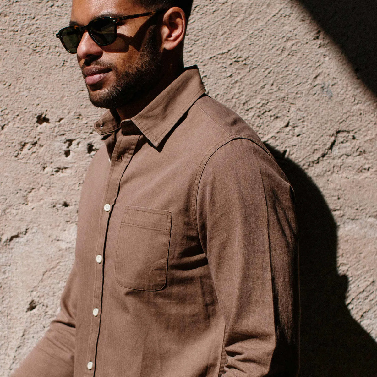 The California in Khaki Herringbone