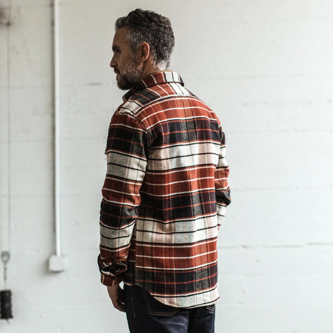 The Crater Shirt in Rust Plaid