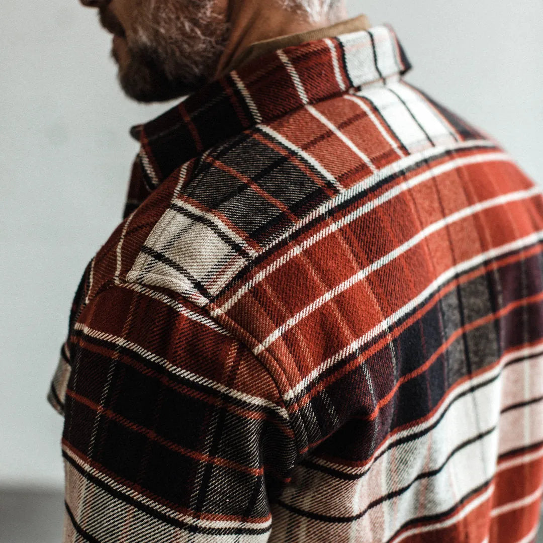 The Crater Shirt in Rust Plaid