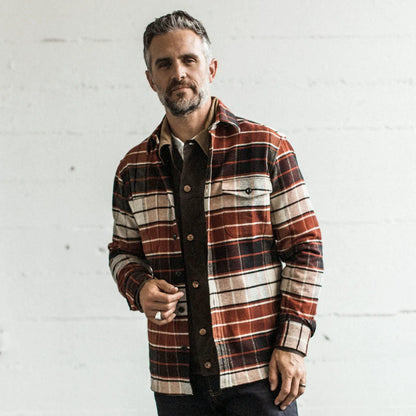 The Crater Shirt in Rust Plaid