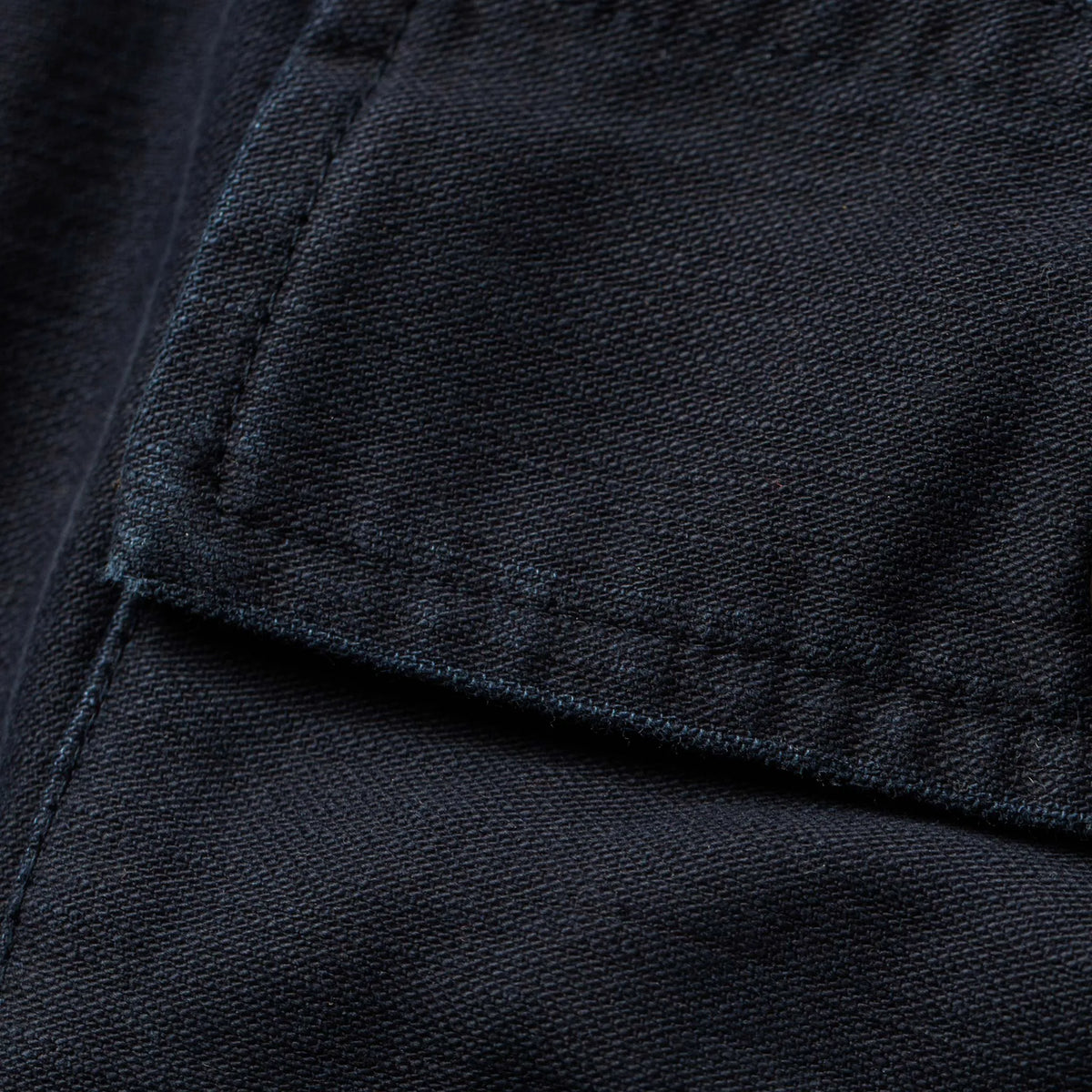 The Trail Short in Navy Slub Sateen