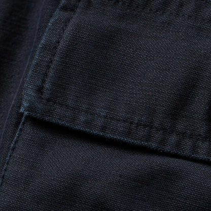 The Trail Short in Navy Slub Sateen