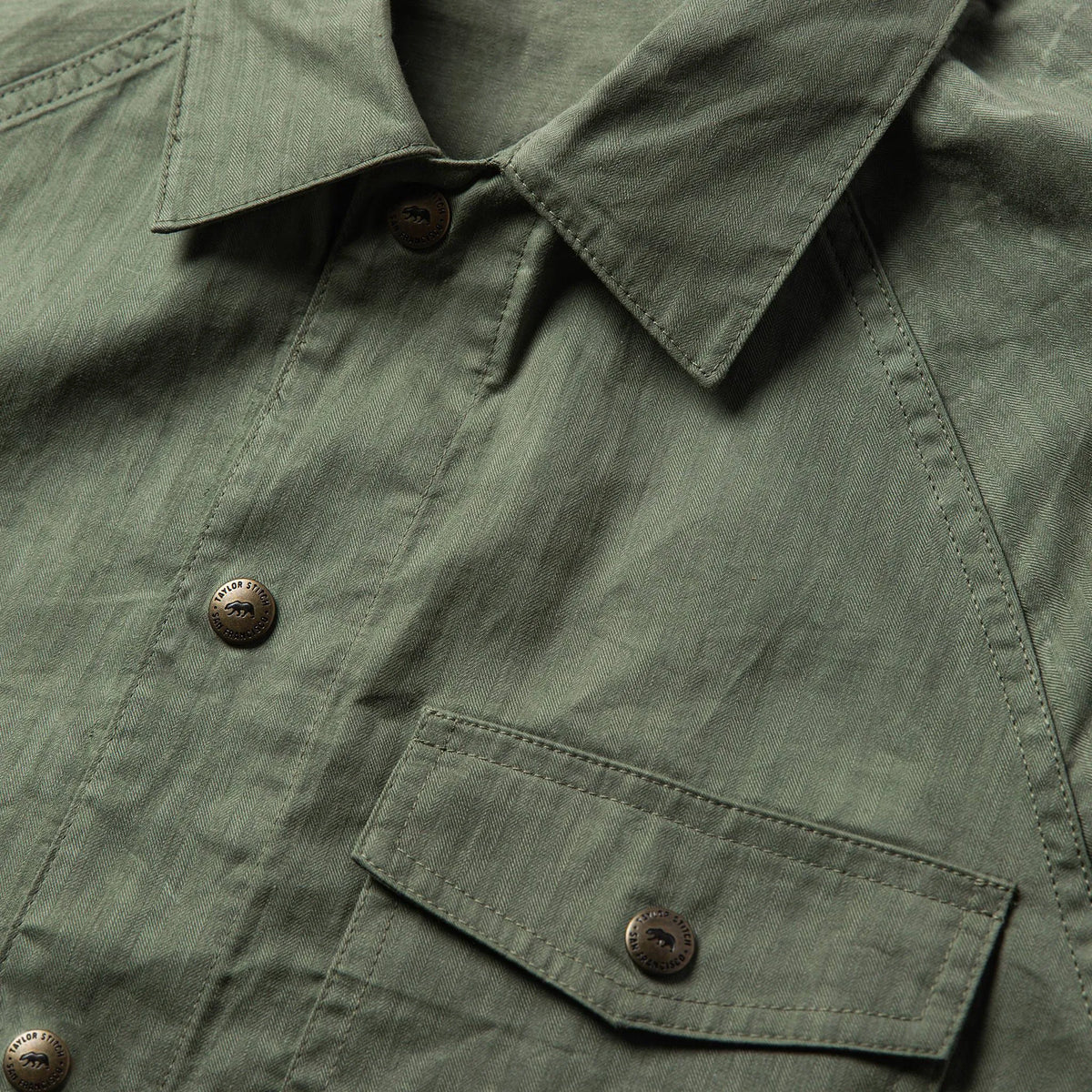 The Lombardi Jacket in Olive Dry Wax