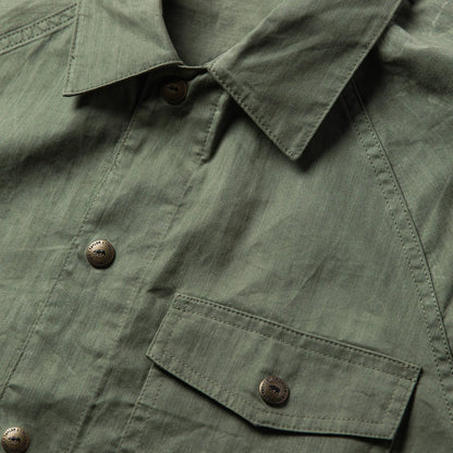 The Lombardi Jacket in Olive Dry Wax