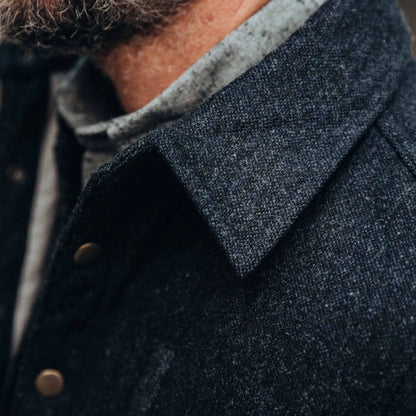 The Wilton Jacket in Navy Birdseye Wool