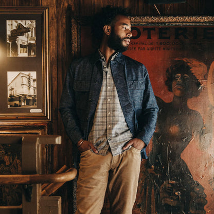 The BDU Shirt Jacket in Indigo Slub
