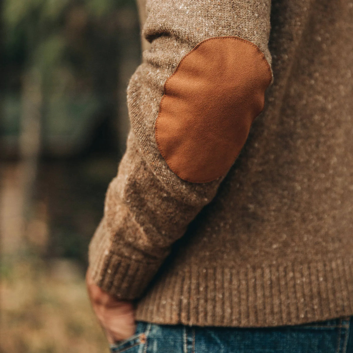 The Hardtack Sweater in Oak Donegal