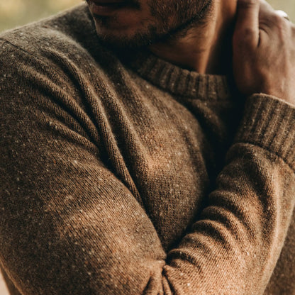 The Hardtack Sweater in Oak Donegal