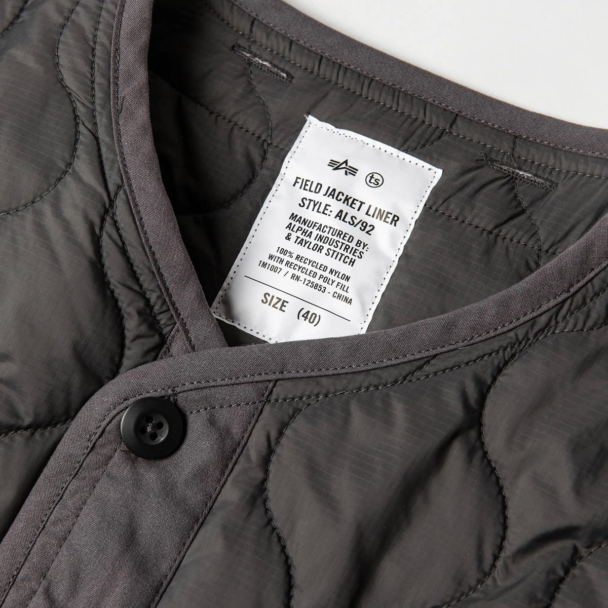 The Taylor Stitch x Alpha Industries ALS/92 in Raven