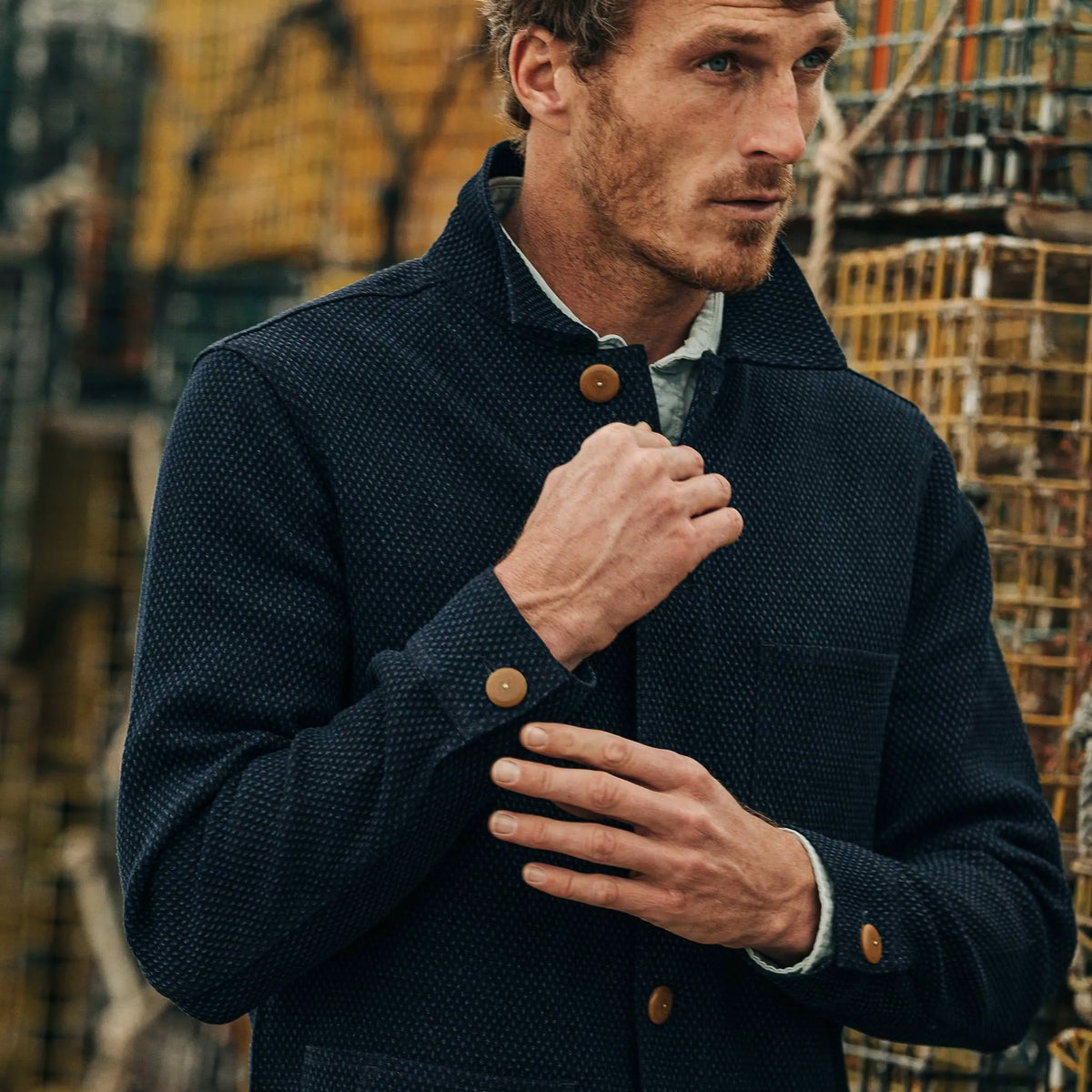 The Ojai Jacket in Indigo Diamond Plate