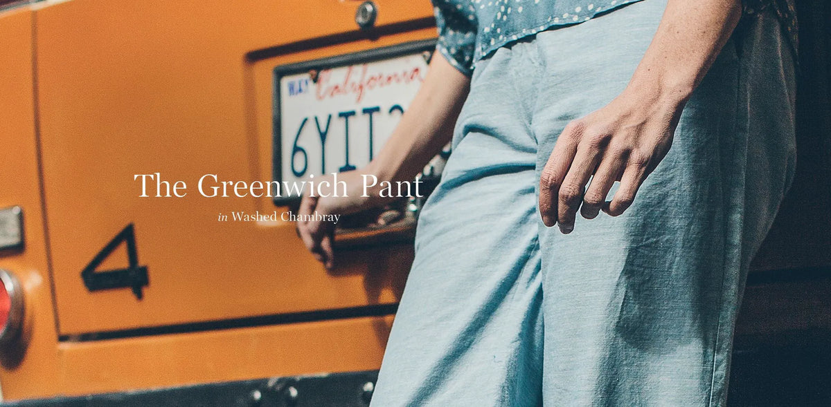 The Greenwich Pant in Washed Chambray