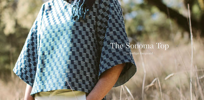 The Sonoma Top in Indigo Jacquard