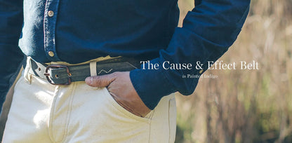 The Cause & Effect Belt in Painted Indigo
