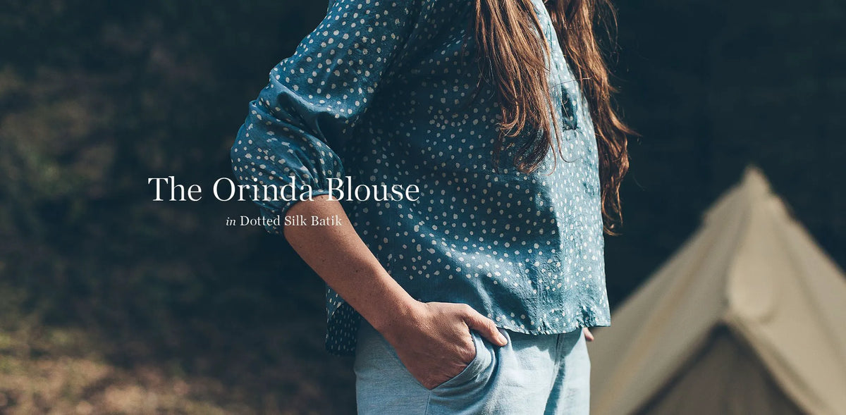 The Orinda Blouse in Dotted Silk Batik